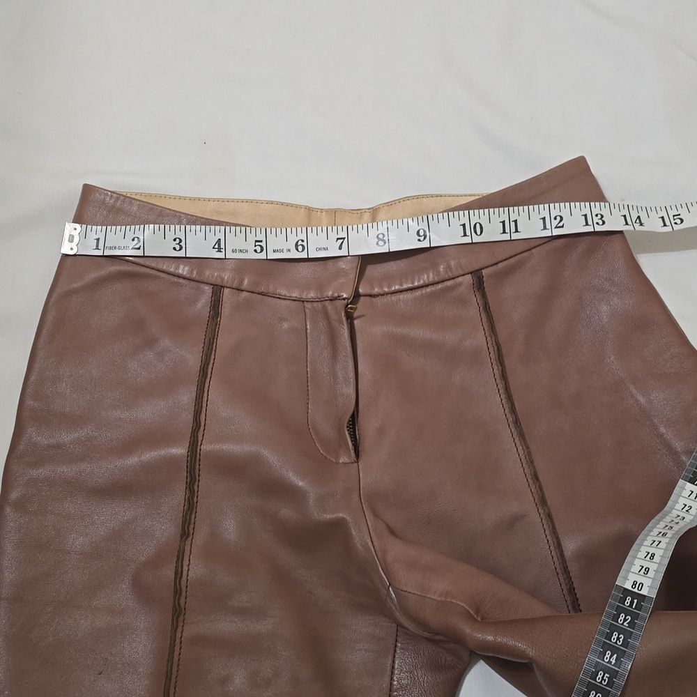 St John Collection Tan Leather Trousers‎ 2 - Picture 5 of 9